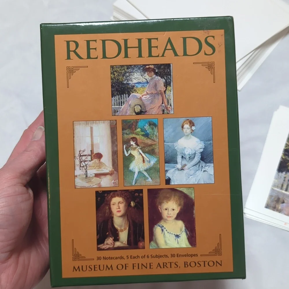 Vtg 93 Redheads Museum Of Fine Arts Boston Blank Note Cards USED 23 CARDS LEFT